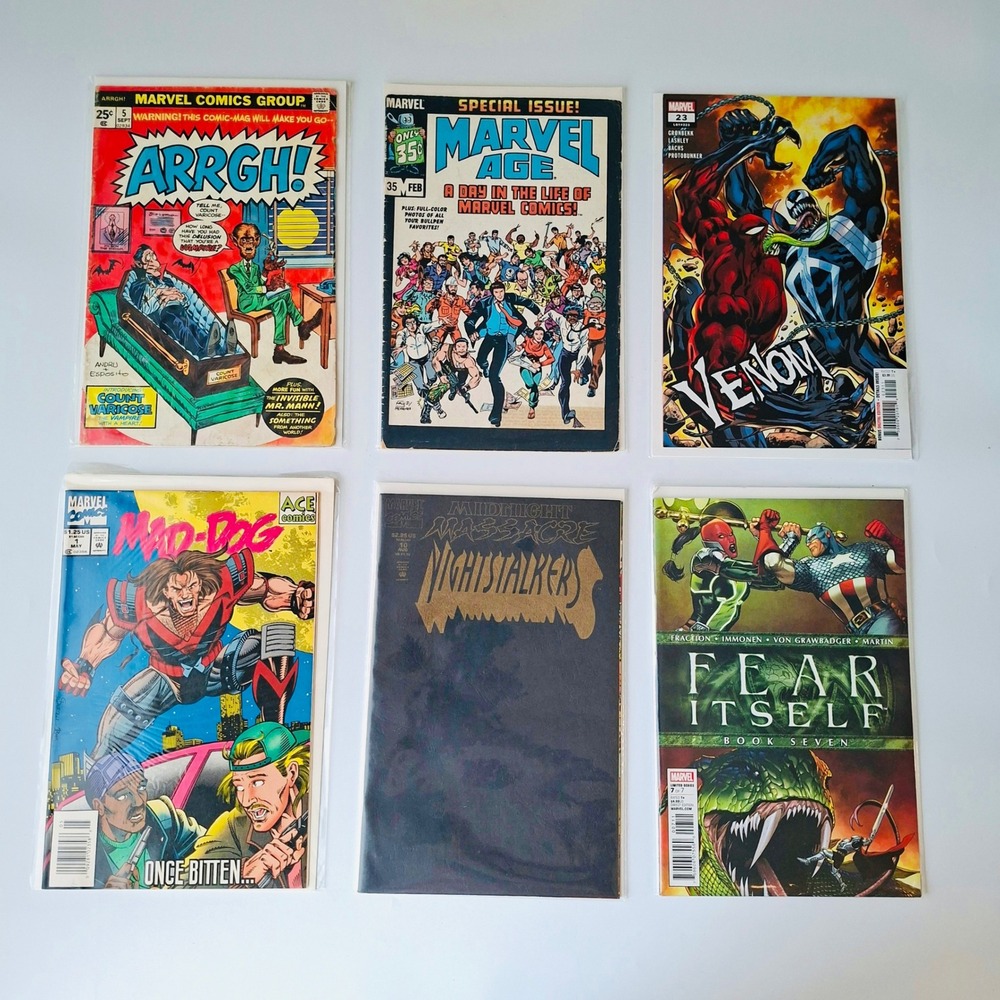 42 Marvel Comic Book Lot Venom Wolverine Nightstalkers Captain Marvel Vintage